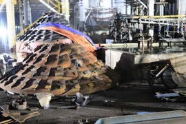 Hiện trường vụ nổ. (Ảnh: Thái Hùng/TTXVN)