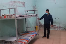 Giường bệnh tại Trạm Y tế lưu động ở quận Đống Đa. (Ảnh: Mạnh Khánh/TTXVN)