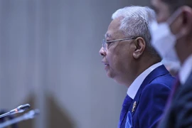 Thủ tướng Malaysia Ismail Sabri Yaakob phát biểu tại Hội nghị. (Ảnh: Mạnh Tuân/TTXVN)