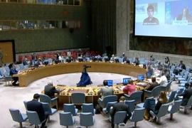 Quang cảnh cuộc họp của Hội đồng Bảo an Liên hợp quốc về tình hình Trung Đông. (Nguồn: TTXVN)