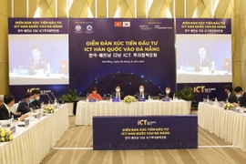 Quang cảnh Diễn đàn tại điểm cầu Đà Nẵng. (Ảnh: TTXVN phát)