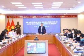 Quang cảnh buổi làm việc. (Ảnh: Văn Điệp/TTXVN)