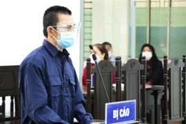 Bị cáo Nguyễn Trí Gioãn tại phiên tòa. (Ảnh: Tiên Minh/TTXVN)