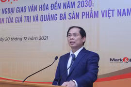 Bộ trưởng Ngoại giao Bùi Thanh Sơn phát biểu chỉ đạo. (Ảnh: Lâm Khánh/TTXVN)