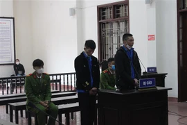 Bị cáo Đỗ Văn Đức và Lê Ngọc Trọng tại phiên tòa. (Ảnh: Vũ Hà/TTXVN)