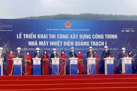 Nghi thức triển khai thi công xây dựng công trình Nhà máy Nhiệt điện Quảng Trạch I. (Nguồn: EVN)
