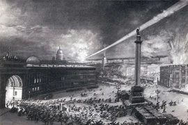 Đêm 7/11/1917 (25/10 theo lịch Nga cũ), quân khởi nghĩa tấn công vào Cung điện mùa Đông ở Petrograd, mở đầu cuộc Cách mạng Tháng Mười Nga. (Ảnh: Tư liệu TTXVN)