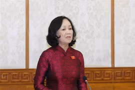 Đồng chí Trương Thị Mai, Ủy viên Bộ Chính trị, Trưởng Ban Tổ chức Trung ương. (Ảnh: Phương Hoa/TTXVN)