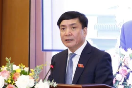 Tổng Thư ký Quốc hội, Chủ nhiệm Văn phòng Quốc hội Bùi Văn Cường phát biểu. (Ảnh: Doãn Tấn/TTXVN)