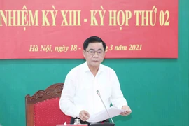 Đồng chí Trần Cẩm Tú, Ủy viên Bộ Chính trị, Chủ nhiệm Ủy ban Kiểm tra Trung ương. (Ảnh: Phương Hoa/TTXVN)