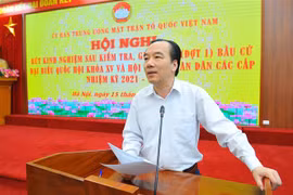 Phó Chủ tịch Ủy ban Trung ương MTTQ Việt Nam Ngô Sách Thực. (Ảnh: Minh Đức/TTXVN)