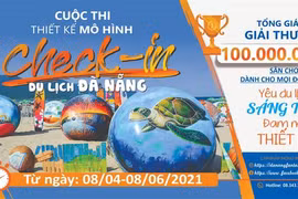 Thông tin về cuộc thi thiết kế mô hình checkin du lịch Đà Nẵng. (Ảnh: Trần Lê Lâm/TTXVN)