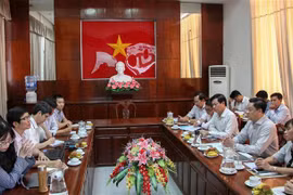 Quang cảnh buổi làm việc. (Ảnh: Thanh Liêm/TTXVN)