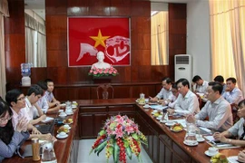 Quang cảnh buổi làm việc. (Ảnh: Thanh Liêm/TTXVN)