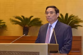 Ông Phạm Minh Chính, Ủy viên Bộ Chính trị, Bí thư Trung ương Đảng, Trưởng Ban Tổ chức Trung ương phát biểu tại hội nghị. (Ảnh: Phương Hoa/TTXVN)