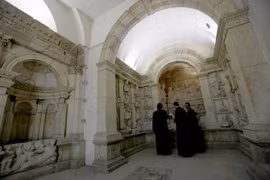 Bên trong bảo tàng cổ đại Damascus, Syria. (Nguồn: AFP)