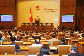 Quốc hội biểu quyết thông qua toàn văn Luật Chăn nuôi. (Ảnh: Phương Hoa/TTXVN)