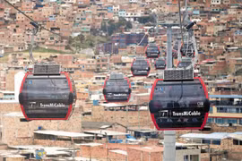 Hệ thống cáp treo ở thủ đô Bogota, Colombia. (Nguồn: elespectador.com)