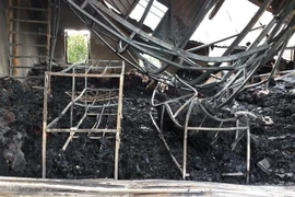 Hiện trường vụ cháy. (Nguồn: TTXVN phát)