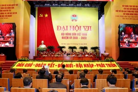 Quang cảnh Đại hội, ngày làm việc thứ nhất. (Ảnh: Vũ Sinh/TTXVN)