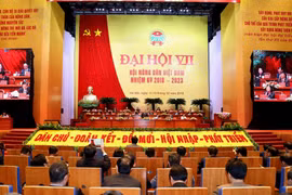 Quang cảnh Đại hội, ngày làm việc thứ nhất. (Ảnh: Vũ Sinh/TTXVN)