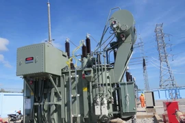 Công trình trạm biến áp 110kV huyện Cầu Ngang (Trà Vinh). (Ảnh: Phúc Sơn/TTXVN)