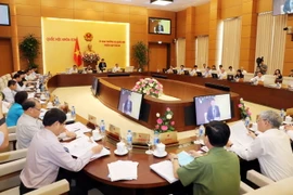 Quang cảnh Phiên họp thứ 28 của Ủy ban Thường vụ Quốc hội. (Ảnh: Trọng Đức/TTXVN)