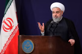 Tổng thống Iran Hassan Rouhani phát biểu tại một sự kiện ở Tehran ngày 14/10/2018. (Nguồn: AFP/ TTXVN)