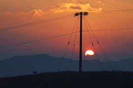 Hoàng hôn trên huyện vùng cao Điện Biên Đông, tỉnh Điện Biên. (Ảnh: Xuân Tư/TTXVN)