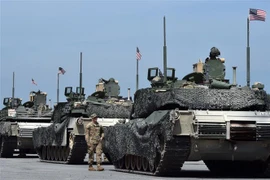 Binh sỹ Mỹ tham gia một cuộc diễn tập tại Grafenwoehr, miền nam nước Đức. (Ảnh: AFP/TTXVN)