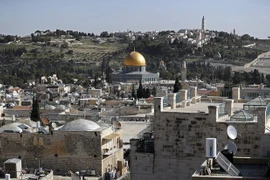 Nhà thờ Hồi giáo Dome of the Rock, nằm trong khuôn viên nhà thờ Hồi giáo al-Aqsa, bên trong thành phố cổ Jerusalem. (Nguồn: arabnews.com)