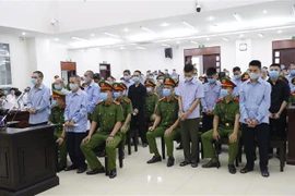 Các bị cáo tại phiên tòa. (Ảnh: Doãn Tấn/TTXVN) 