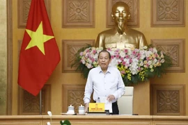 Phó Thủ tướng Thường trực Trương Hoà Bình, Trưởng Ban Chỉ đạo chủ trì phiên họp. (Ảnh: Dương Giang/TTXVN)