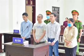 Các bị cáo tại tòa. (Ảnh: Lê Đức Hoảnh/TTXVN)