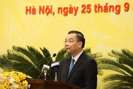 Phó Bí thư Thành ủy Hà Nội Chu Ngọc Anh phát biểu. (Ảnh: Văn Điệp/TTXVN)