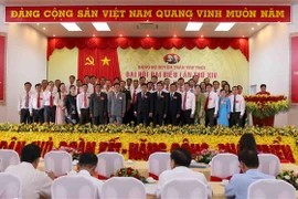 Đại hội đại biểu Đảng bộ huyện Trần Văn Thời (Cà Mau) khóa XIV. (Ảnh: Kim Há/TTXVN)