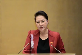 Chủ tịch Quốc hội Nguyễn Thị Kim Ngân phát biểu. (Ảnh: Doãn Tấn/TTXVN)
