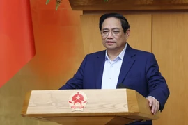 Thủ tướng Phạm Minh Chính chủ trì Phiên họp Chính phủ thường kỳ tháng 1 năm 2024. (Ảnh: Dương Giang/TTXVN)