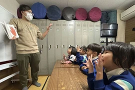 Học sinh mẫu giáo tại trường. (Nguồn: Japan Times)