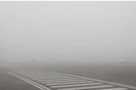 Sương mù dày đặc ở sân bay New Delhi. (Nguồn: IANS)