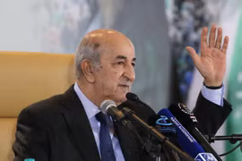 Tổng thống đắc cử Algeria Abdelmadjid Tebboune tại cuộc họp báo ở Algiers ngày 13/12/2019. (Nguồn: THX/TTXVN)