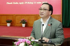 Bí thư Thành ủy Hà Nội Hoàng Trung Hải. (Ảnh: Văn Điệp/TTXVN)