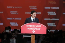 Thủ tướng Canada Justin Trudeau phát biểu tại Montreal ngày 21/10/2019. (Nguồn: THX/TTXVN)