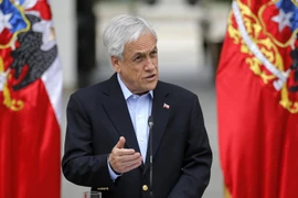 Tổng thống Chile Sebastian Pinera phát biểu tại Santiago ngày 26/10/2019. (Nguồn: AFP/TTXVN)