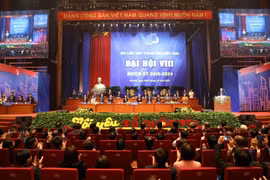 Đại hội đại biểu toàn quốc Hội Liên hiệp Thanh niên Việt Nam lần thứ VIII. (Ảnh: Văn Điệp/TTXVN)
