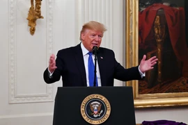 Tổng thống Mỹ Donald Trump phát biểu tại Nhà Trắng ngày 21/11/2019. (Nguồn: AFP/TTXVN)