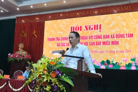 Ông Nguyễn Văn Thanh, Phó Tổng Thanh tra Chính phủ phát biểu tại cuộc đối thoại. (Ảnh: Nguyễn Văn Cảnh/TTXVN)
