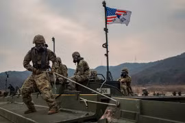 Binh sỹ Mỹ tại Hàn Quốc trong một cuộc tập trận chung. (Nguồn: Army)