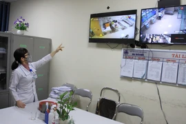 Bệnh nhân được cách ly theo dõi tại phòng 206, khoa truyền nhiễm Bệnh viện Đa khoa tỉnh Thái Bình. (Ảnh: Thế Duyệt/TTXVN)