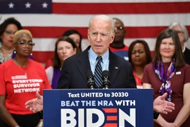 Cựu Phó Tổng thống Mỹ Joe Biden trong chiến dịch vận động tranh cử tại Columbus, Ohio, Mỹ, ngày 10/3/2020. (Ảnh: AFP/TTXVN)